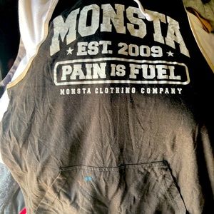 Monsta sleeveless hoodie for men